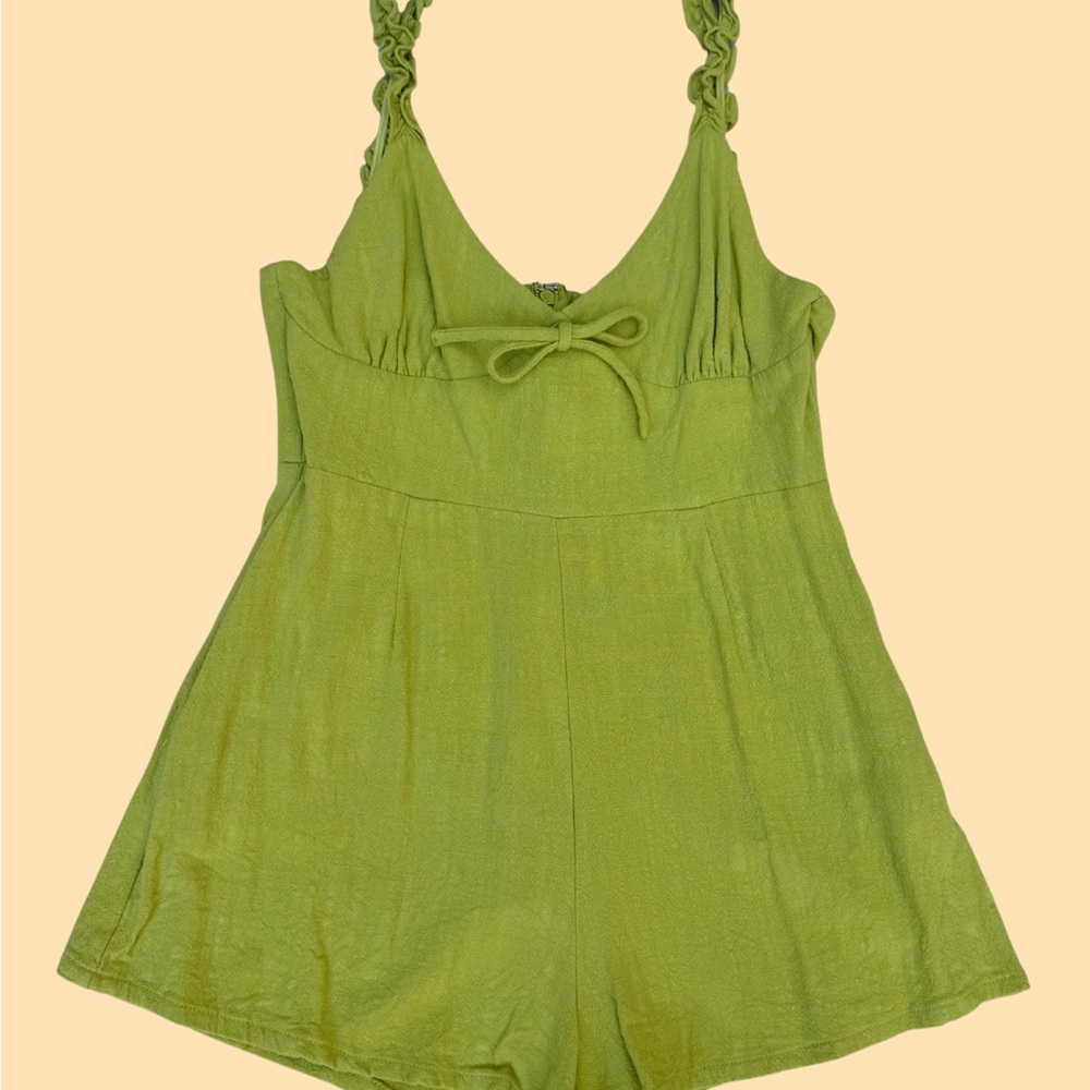Green Sleeveless Romper